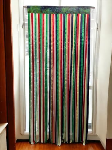 Multicolor Bohemian Door Curtain with Rod Pocket