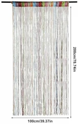 Colorful Doorway Curtain 100x200cm with Beaded Tassels