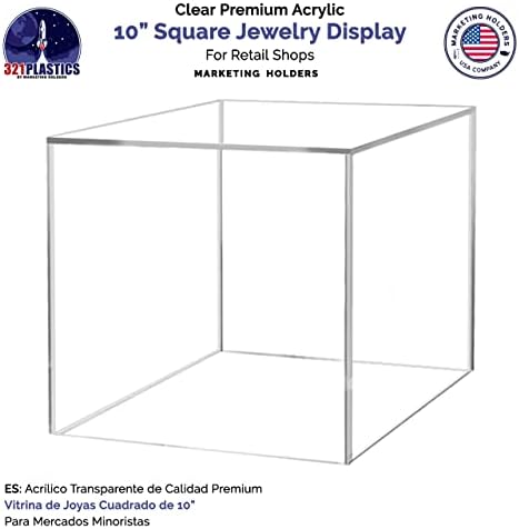 4 Pack Clear Acrylic Display Box Art Sculpture Pedestal