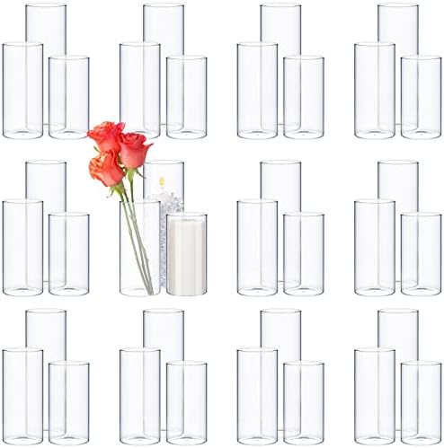 36 Pcs Clear Glass Cylinder Vases for Centerpieces