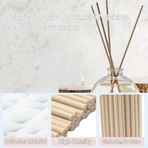 100PCS Thick Reed Diffuser Sticks for Long-Lasting Fragrance