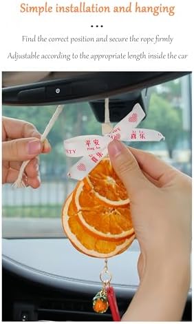 Realistic Orange Slice Hanging Christmas Ornament for Car Mirror