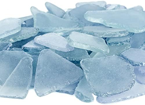 Light Blue Sea Glass Decor for Coastal Crafts