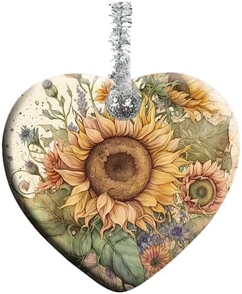 XUTAI Heart Shape Ceramic Christmas Tree Ornament