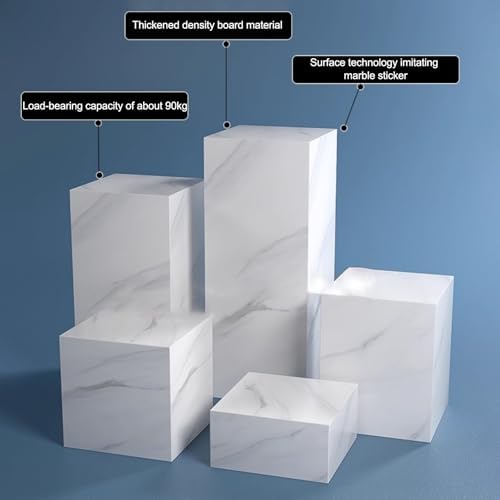White Cube Display Pedestal Stand 40x40x10cm