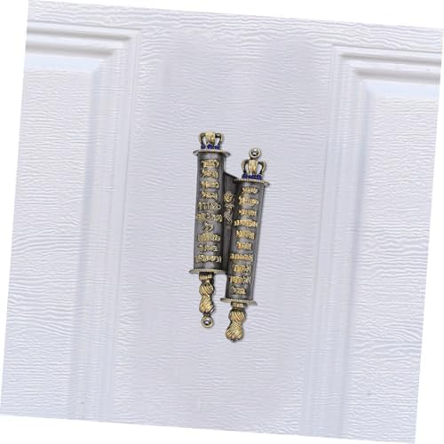 PRETYZOOM Pewter Mezuzah Case Waterproof Metal Judaica Decor