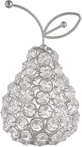 Crystal Rhinestone Pear Ornament Desktop Decor Collectible