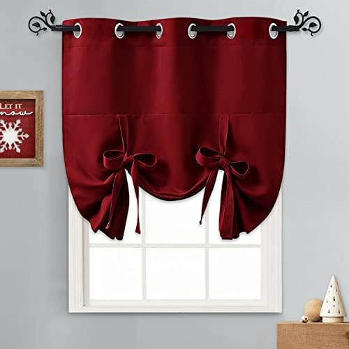 Pony Dance Red Thermal Kitchen Curtains