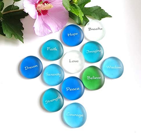 Mermaids Message Sea Glass Stones Assorted Frosted Words