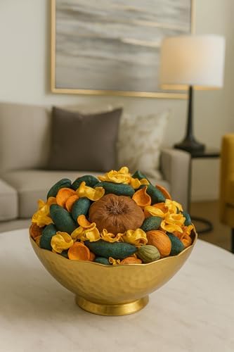 Autumn Potpourri Set with Pumpkin and Dried Flowers