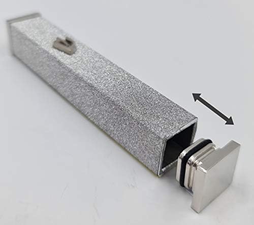 Sparkling Silver Aluminum Mezuzah Case with Scroll 3D Shin Door Cover