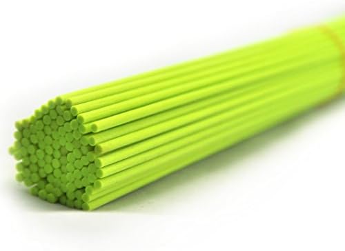 100 Fiber Reed Diffuser Sticks 20cm x 3mm Fluorescent Green
