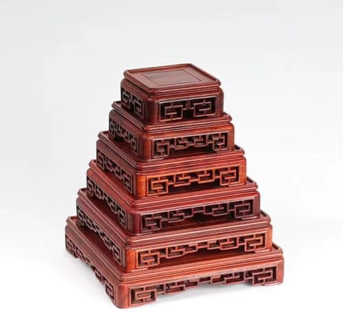 GOLDY WENDY Mahogany Square Decor Base Display Stand