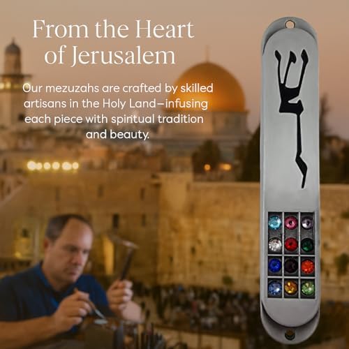 TALISMAN4U Pewter Mezuzah Case with Scroll 35 Inch