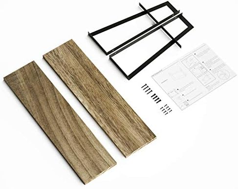 SRIWATANA 2-Tier Floating Wall Shelves Carbonized Black