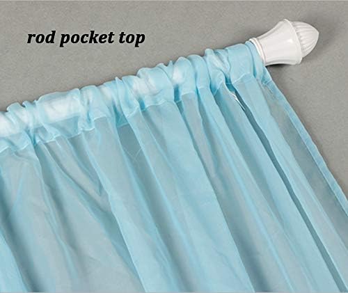 Pureaqu Rod Pocket Sheer Curtain Panel 52x63 Inch