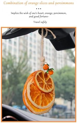 Realistic Orange Slice Hanging Christmas Ornament for Car Mirror