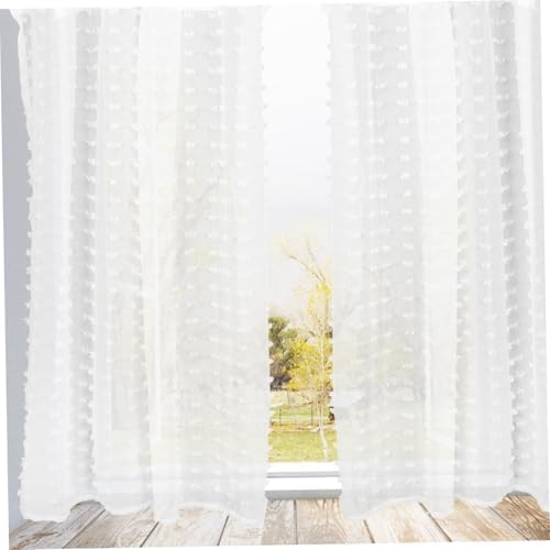 Zerodeko Farmhouse Bedroom Curtain Long Sheer Drapes