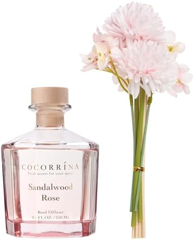 Cocorrina Sandalwood Rose Reed Diffuser Set