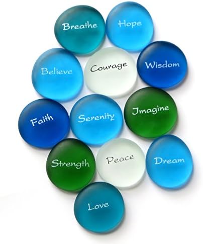 Mermaids Message Sea Glass Stones Assorted Frosted Words