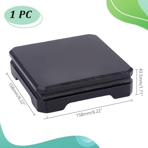 AHANDMAKER Square Wood Display Base Black Pedestal