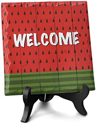 ZOE GARDEN Watermelon Stripe Green Desk Ceramic Ornament 63x63