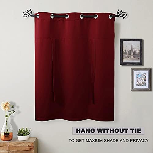 Pony Dance Red Thermal Kitchen Curtains