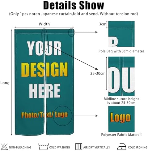 Leowefowa Custom Doorway Curtain with Photo Upload