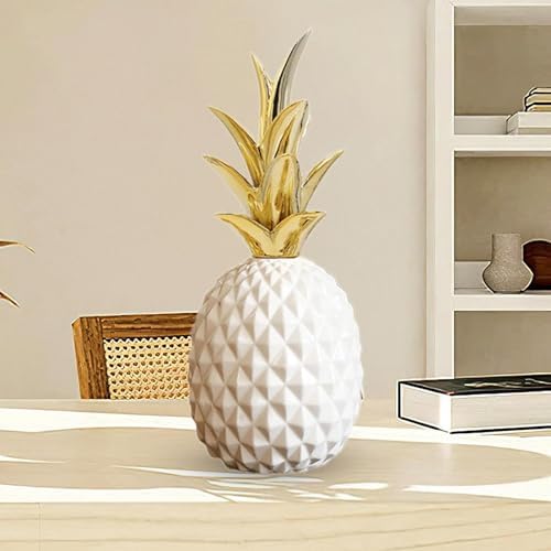 Ceramic Pineapple Ornament Decorative Figurine for Home Office