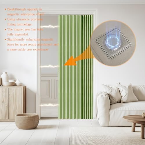 Jilron Blackout Door Curtain Linen Style 1 Panel W52 x L78 Green