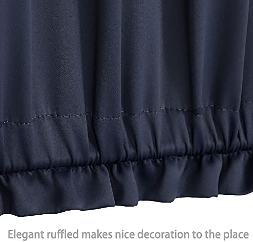 PANOVOUS Door Window Curtain Panel 25x40 Inch Navy Blackout