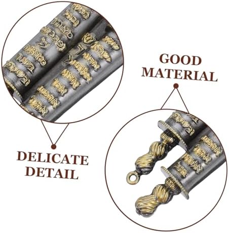 PRETYZOOM Pewter Mezuzah Case Waterproof Metal Judaica Decor