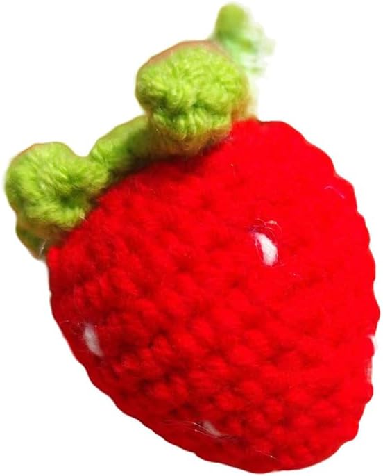 5 Pcs Handmade Woven Strawberry Shape Hanging Decorations