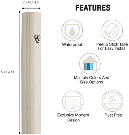 AS Mezuzot Silver Shin Design Mezuzah Case