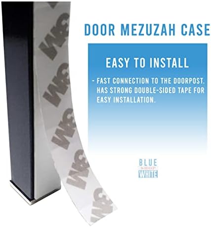 Elegant Modern Door Mezuzah Case 575 Inch Taupe Self Stick