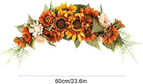Fall Swag with Sunflower Garland 236 Inch Hanging Floral Wreath