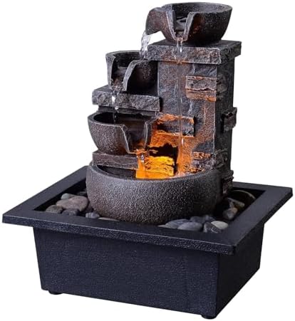Kalona Decor Desktop Fountain - 4 Tier 10 Inch Design