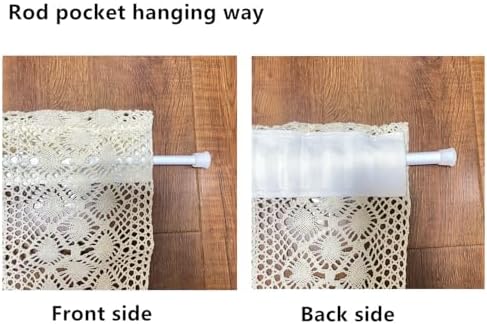Yunsurey Rustic Crochet Curtain Panel 1 Piece 59x78 Inch