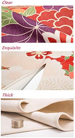 Cotton Linen Japanese Noren Curtain 335x472 Inch Chrysanthemum