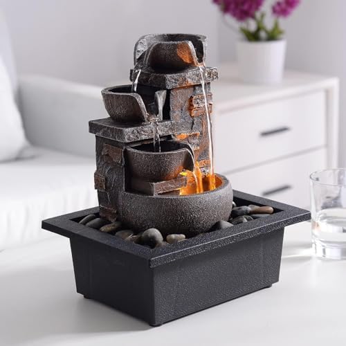 Kalona Decor Desktop Fountain - 4 Tier 10 Inch Design