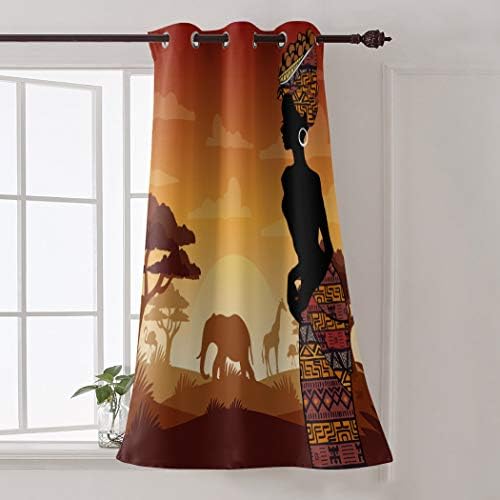 Thermal Insulated Grommet Curtains Sunset Calm Evening