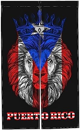 Puerto Rican Flag Door Curtain 34x56 Inch