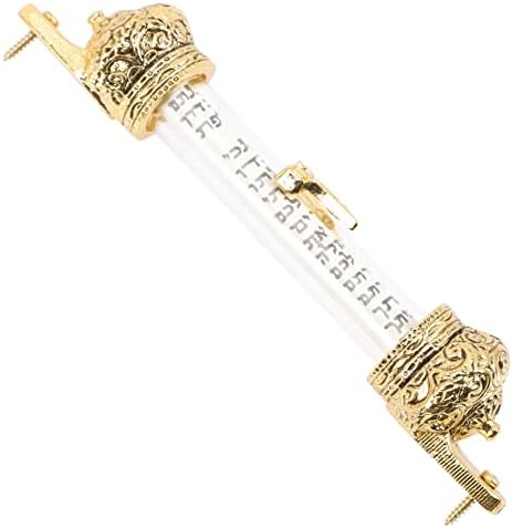 Metal Mezuzah Door Ornament with Crown Design