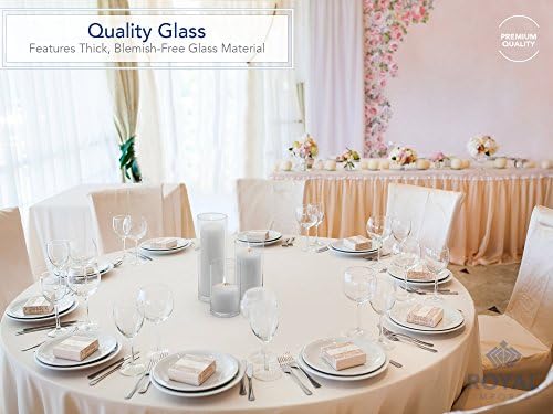 Royal Imports Glass Cylinder Vase Set of 3 - Candle Holder Floating Tealights