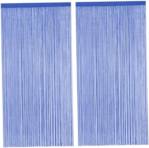 2Pcs String Curtains 39x79 Dark Blue Doorway Curtain
