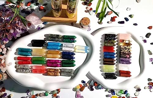 Qinjiejie 64PCS Crystal Wands Stones Set