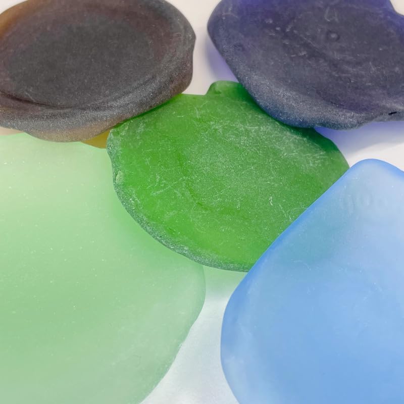 XL Sea Glass Bottle Bottoms 5 Pack Mixed Sizes