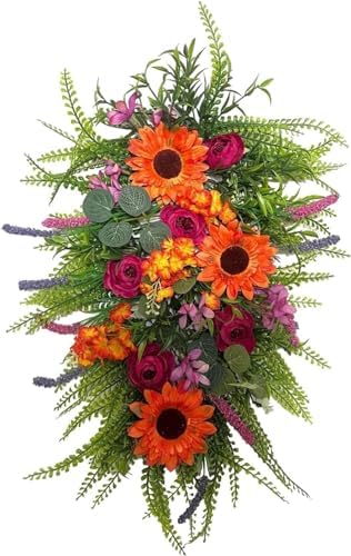Fall Harvest Teardrop Wreath Door Decor