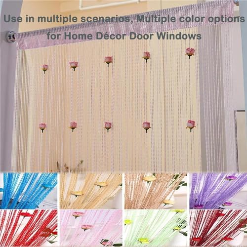 Elegant Rose String Door Curtain for Home Decor