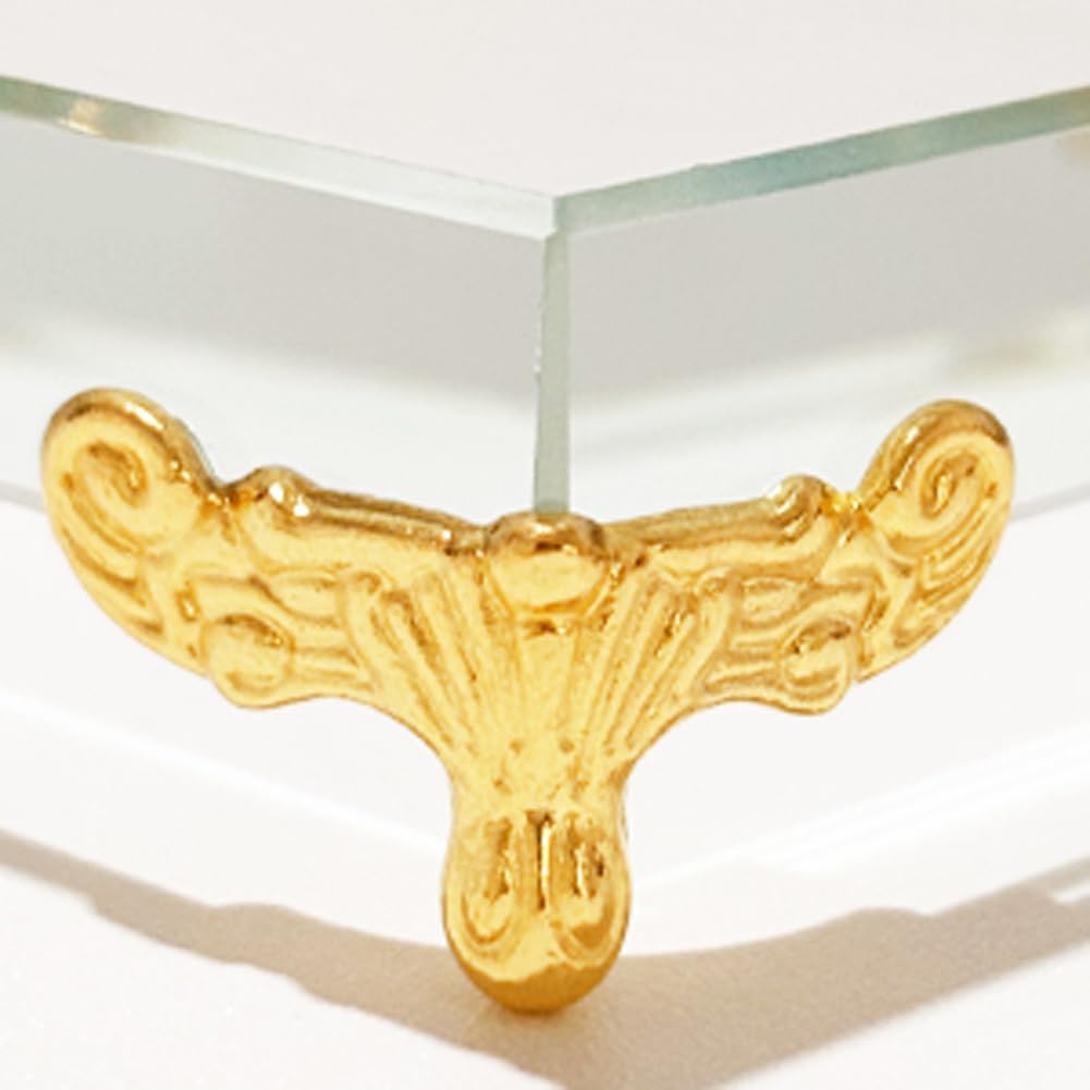 Teensery Crystal Square Display Base with Gold Feet